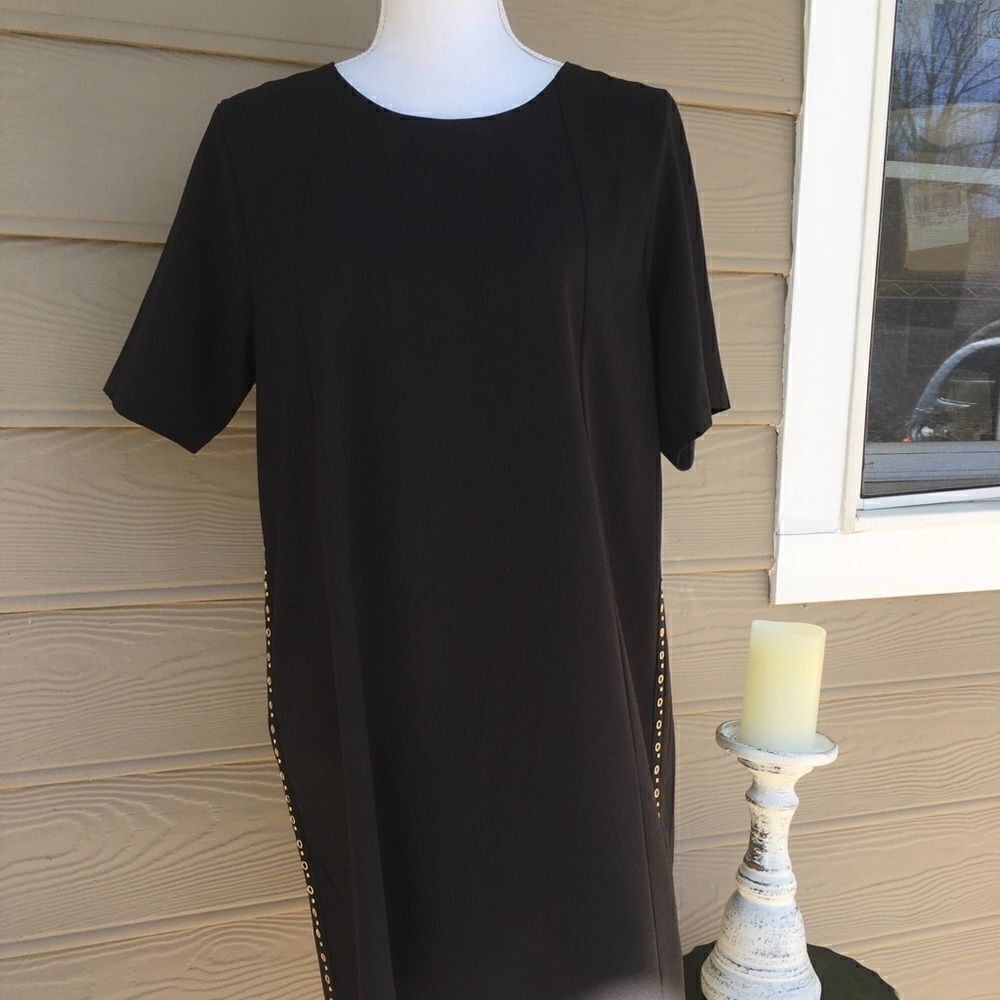 Jade Melody Tam Studded Black Shift Dress XL